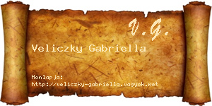 Veliczky Gabriella névjegykártya
